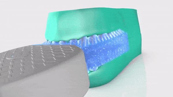 brosse-a-dents-electrique-est-en-forme-de-U rapide et efficace