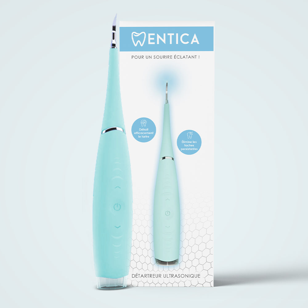 Détartreur dentaire a ultrasons maison à domicile dentica bleu